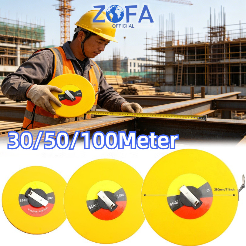 Jual Meteran Fiber 30/50/100M Akurat Praktis Fleksibel Meteran Roll ...