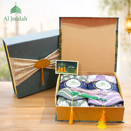 Al Jeddah Gift Set Hampers Sajadah Couple Wedding Seserahan Kado Hantaran Pernikahan Exclusive Box Free Tasbih + Greeting Card