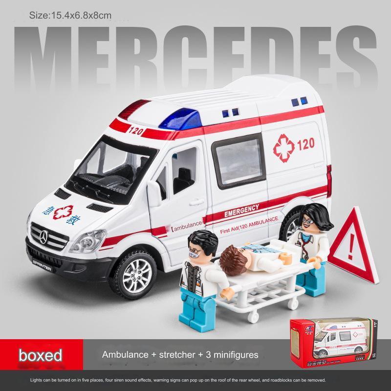 Jual (R260) Diecast Mobil Ambulance mercy Sprint dgn 3 figure + tandu ...