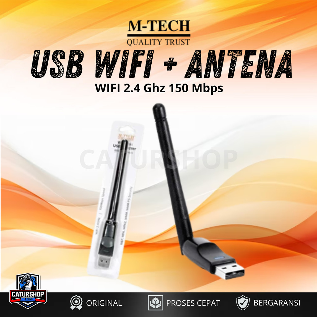 Jual M-Tech USB WiFi Adapter 150Mbps + Antena / Wireless Dongle PC ...