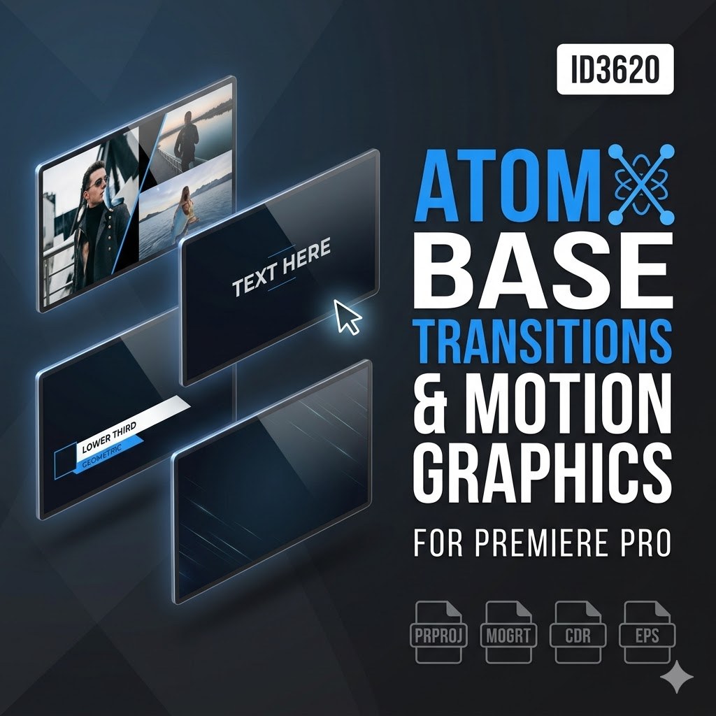 Jual ID3620 - Atomx Base Transitions And Motion Graphics For Premiere ...