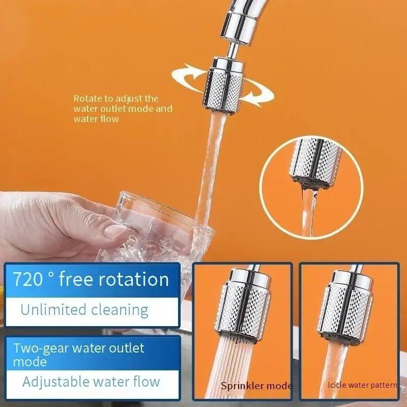Jual 720° Universal Rotation Faucet Extender Dual Mode Sprayer Head ...