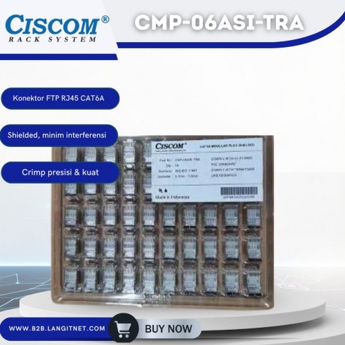 Jual CISCOM CONNECTOR FTP RJ45 CAT6A CMP-06ASI-TRA isi 50pcs | Shopee ...