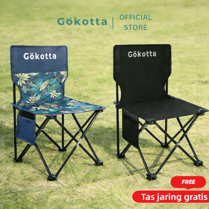 Jual GOKOTTA Kursi Lipat Portable dengan Saku Samping Kapasitas Beban ...
