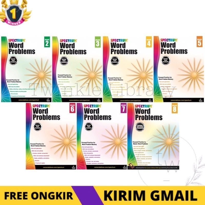 Jual KS Spectrum Word Problems Grade 2 3 4 5 6 7 8 | Buku Latihan ...