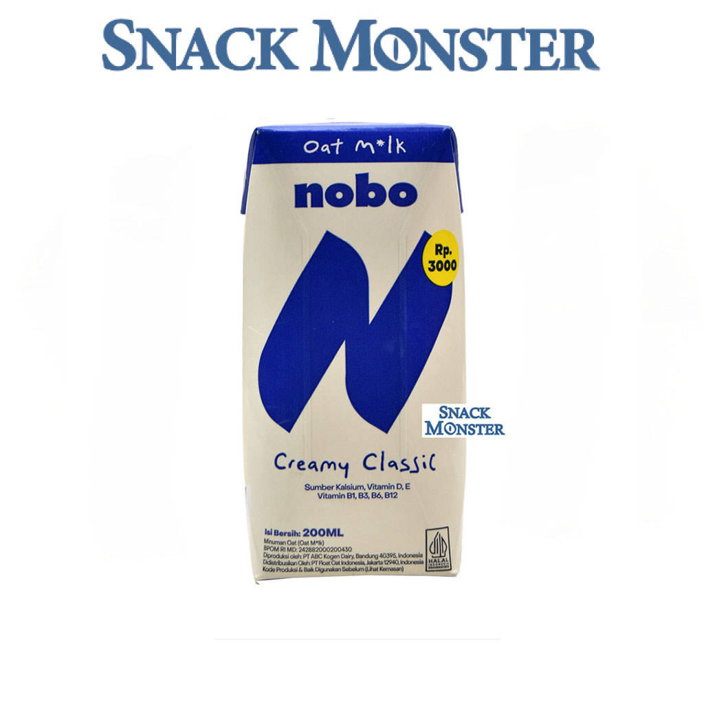 Jual Nobo Oat Milk Susu Creamy Classic - Netto 200 ml | Shopee Indonesia