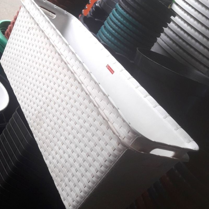 Jual POT ANYAM PUTIH JUMBO Uk 70×21X22CM/POT KOTAK PANJANG | Shopee ...