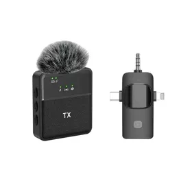 Microphone F11 Clip On Wireless Lavalier Mic 360° Pickup Noise Reduction Untuk Vlog Podcast
