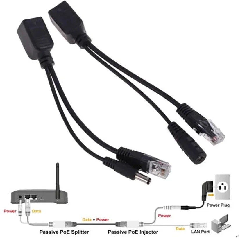 Jual Kabel PoE Passive RJ45 Power Over Ethernet Male Female Supply Daya ...