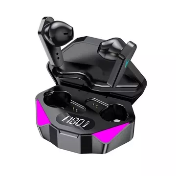 TWS G11 Earphone Bluetooth 5.0 Gaming LED Lamp Low Latency Headset Musik Bass Wireless Mic