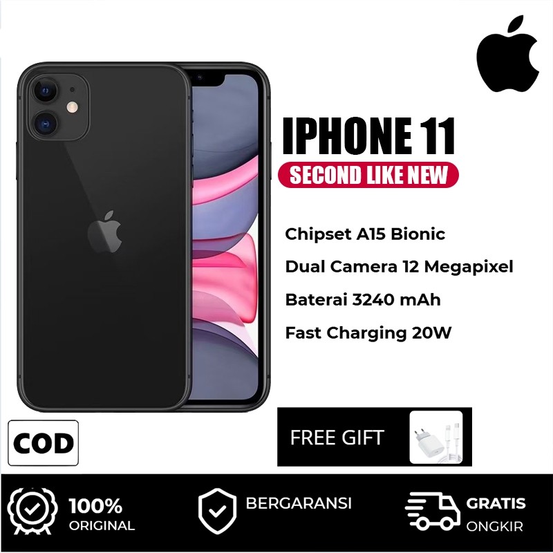 Jual IP 11 Second 64GB/256GB/128GB Iphone 11 Normal Inter Original 100% ...