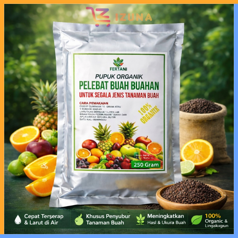 IZ - Pupuk Nutrisi Kemasan 250G Untuk Segala Jenis Tanaman Buahan | Pupuk Buah Buahan Booster | Bubuk Pelebat Buah 250gram