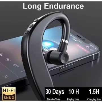 S109 TWS Bluetooth Earphone Single Ear HiFi Sound Wireless Headset Baterai Tahan Lama