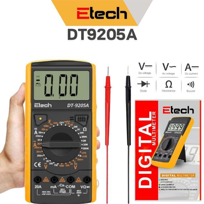 Jual DT9205A AVO METER DIGITAL DT9205/ MULTITESTER DIGITAL Multi Tester ...