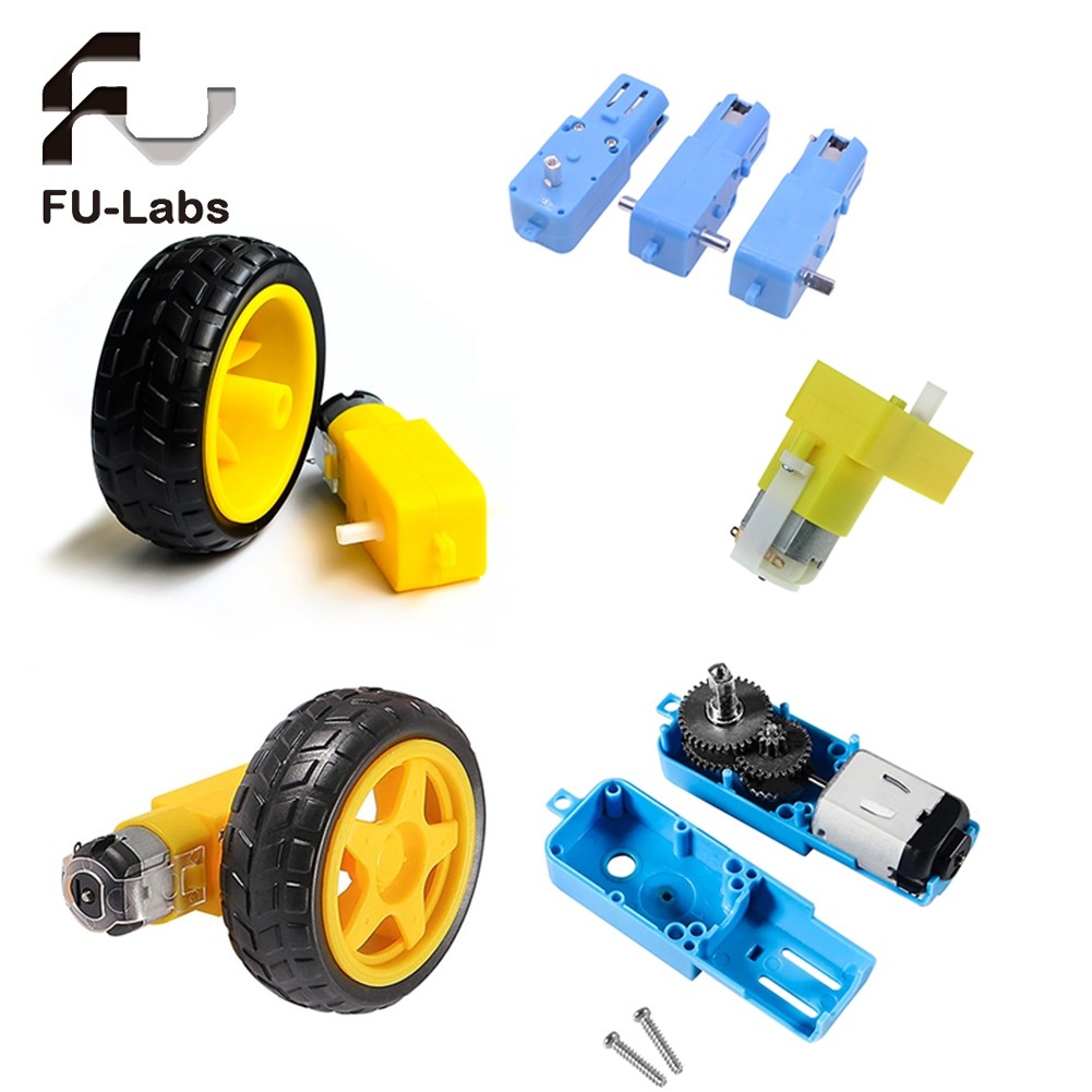 Jual Motor dan Roda DC TT Gear Berwarna Kuning (Gear Robot Mobil Pintar ...