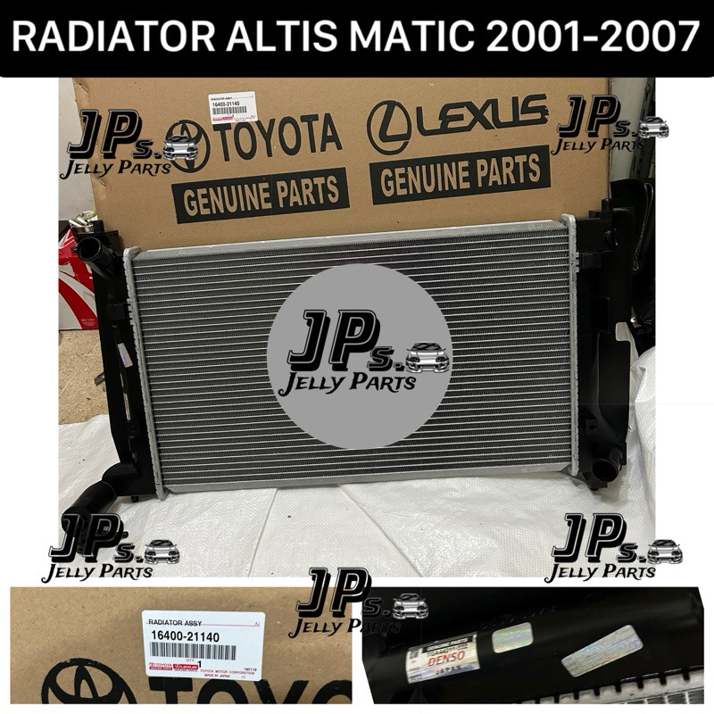Jual RADIATOR ASSY TOYOTA ALTIS MATIC 2001-2007 ASLI ORIGINAL DENSO ...