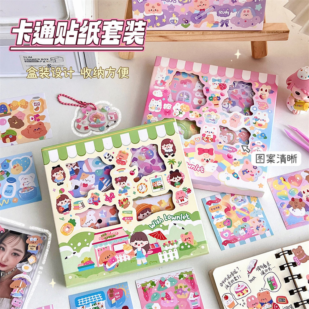 Jual Stickers Laser Goo Card Sticker Suit Cartoon Hand Account Sticker ...