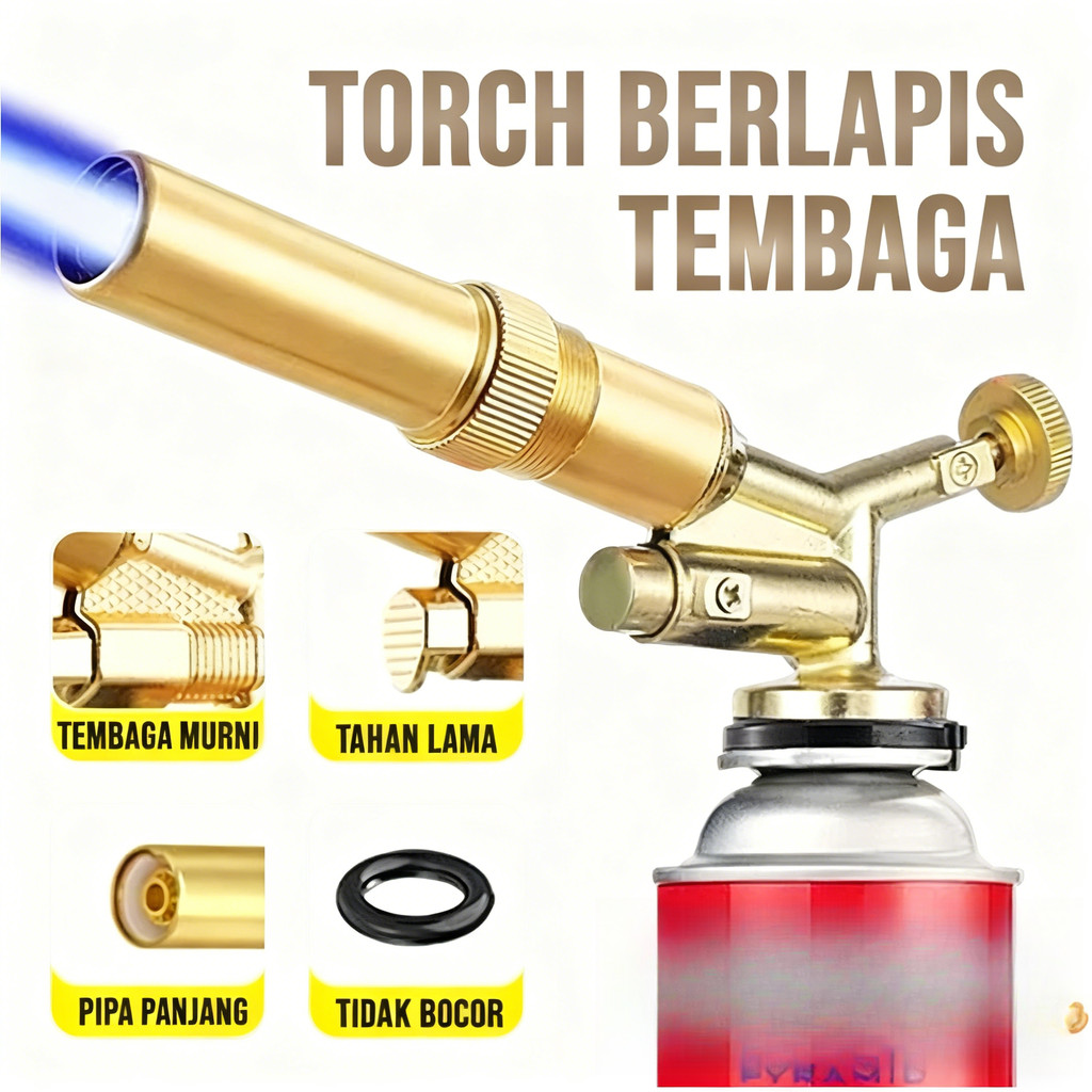 Jual Kepala gas semprot suhu tinggi / bahan kuningan penuh / portabel ...