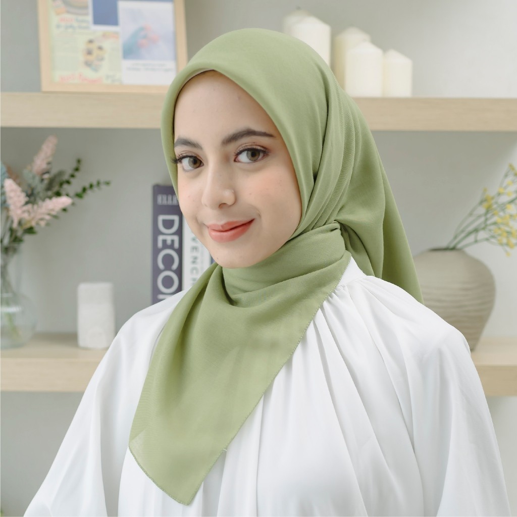 Lozy Hijab Theya Voal Square (Hijab Segiempat Bahan Voal Premium)
