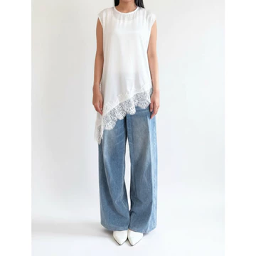 Billa Inner Satin Lace Sleeveless Layering Lace Top Renda