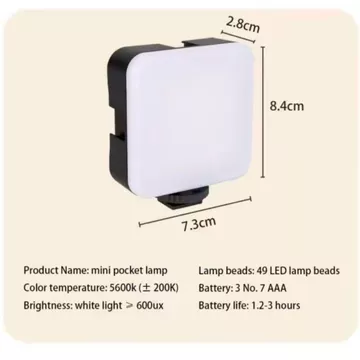 Tripod Vlogging HP Mini Dengan Microphone Dan LED Light Stand Smartphone Untuk Live Streaming