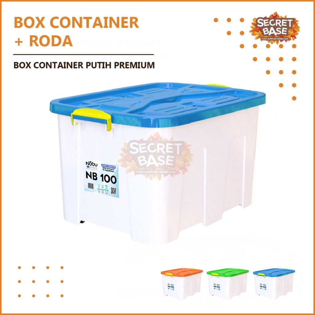 Jual BOX CONTAINER + RODA - Box Plastik 100 L / 85 L / 55 L / 40 L Box ...