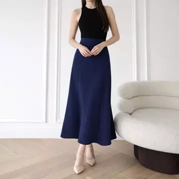 Hanalisa Fashion Skirt Audy Rok Maxy Wanita Bahan Scuba Strech Model Loose Anti Kusut Rok Flare