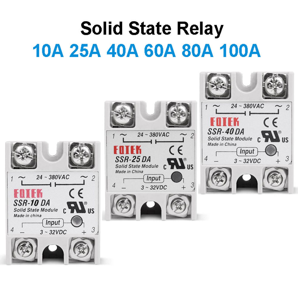 Jual Solid State Relay 10A 25A 40A single phase Module 3-32V Input DC ...