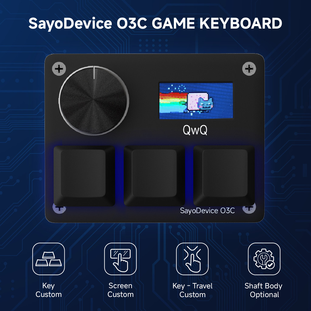 Jual O3C Game Keyboard SayoDevice OSU O3C Rapid Trigger Hall Swites ...
