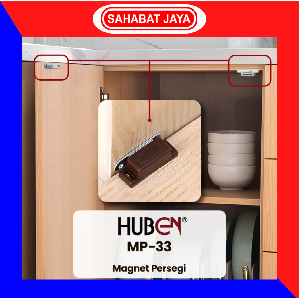 Jual HUBEN Magnit Magnet Kecil Pintu Lemari Kayu / Magnetic Catch / Tic ...