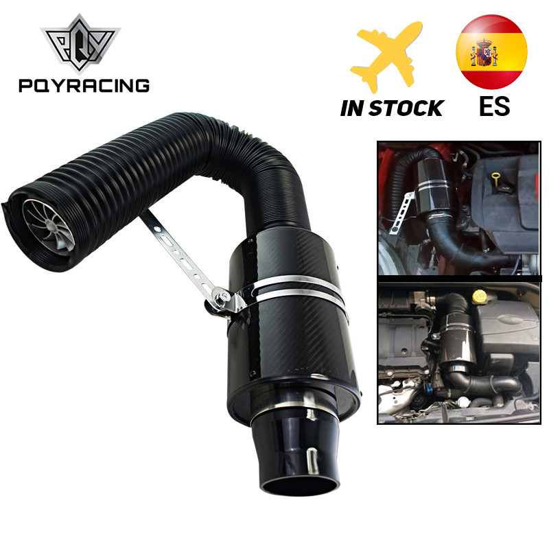 Jual PQY - air Intake With Fan Universal Racing Carbon Fiber Cold Feed ...