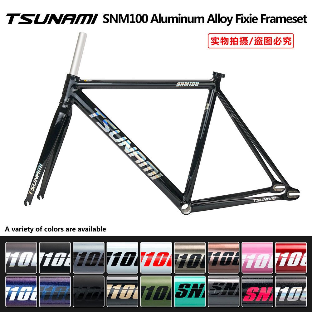 Jual Single Speed Bicycle Parts TSUNAMI SNM100 Fixed Gear Bike Frameset ...