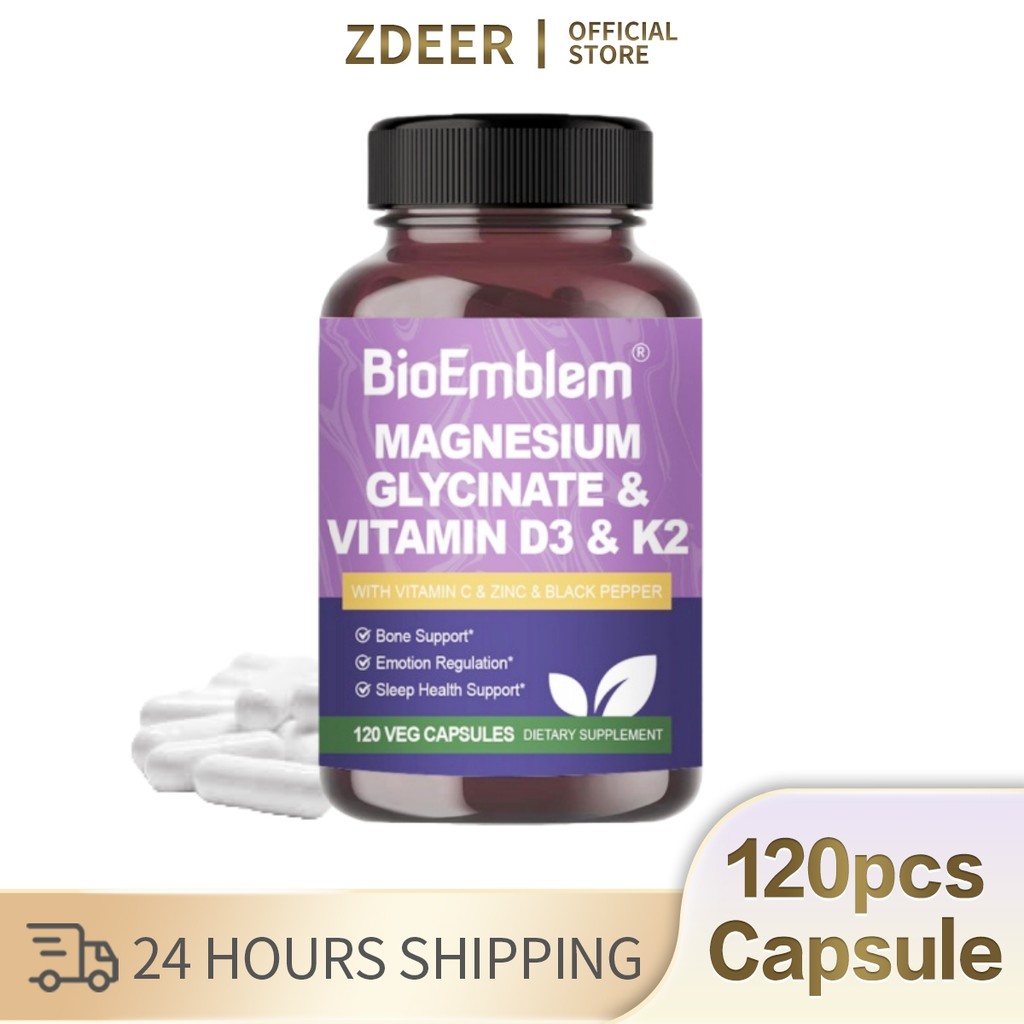 Jual Zdeer - Magnesium Glycinate 600mg Suplemen Vitamin D3 K2 dengan ...