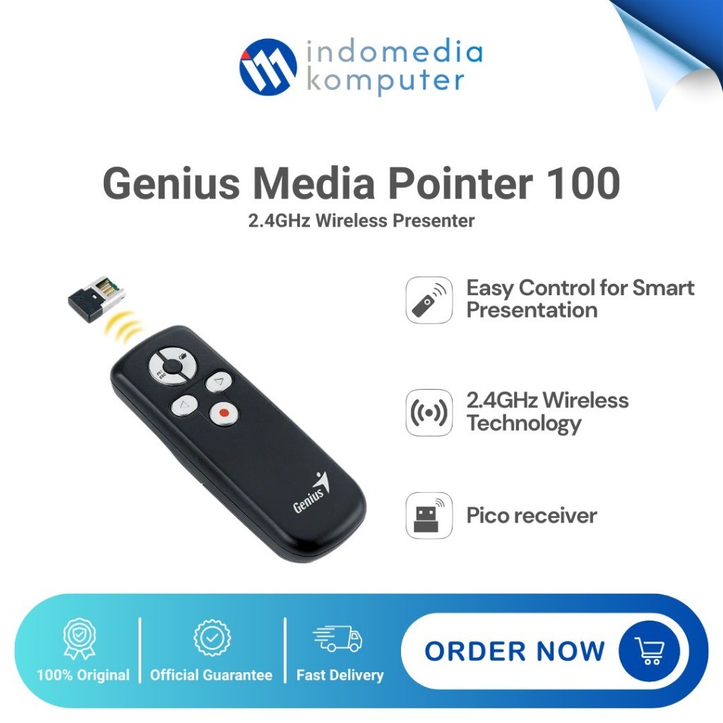 Jual Media Pointer 100 Genius Presenter Media Pointer 100 Genius 2,4 ...