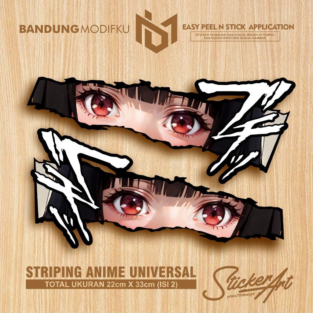 Jual STICKER MATA ANIME A11 / STIKER MATA MANGA / STICKER KIRI KANAN ...