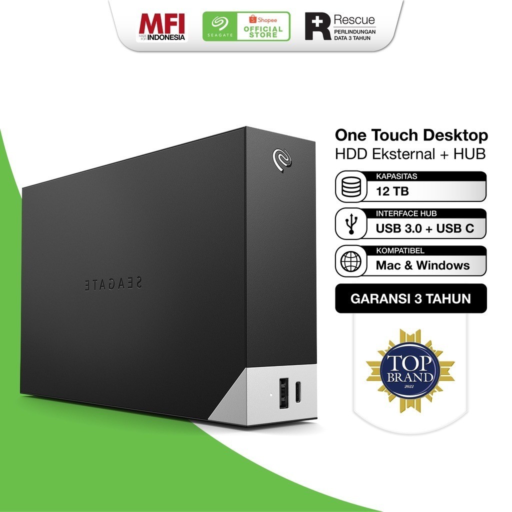 Seagate One Touch Desktop Hub HDD / Hardisk Eksternal 12TB USB3.0