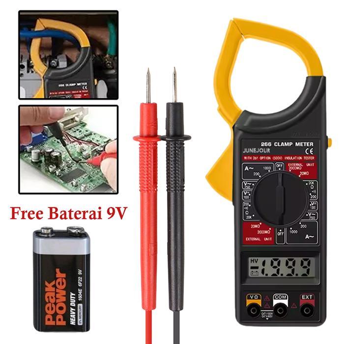 Jual Avometer Multitester Digital Clamp DT266 Multimeter AC DC Tang ...