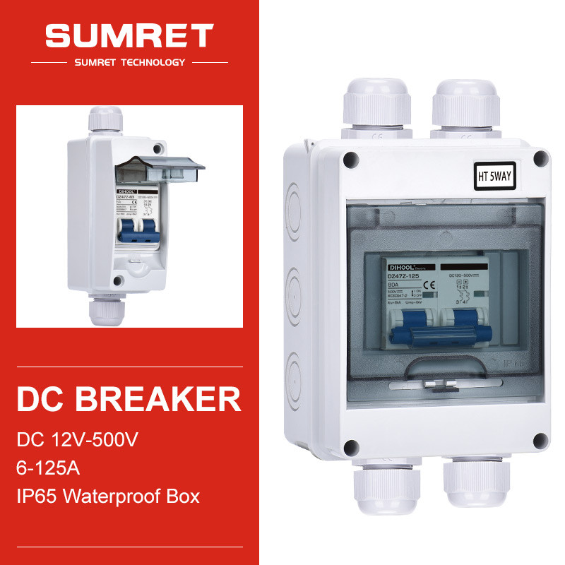 Jual PV DC 12V 24V 500V Circuit Breaker Solar Battery Inverters 2P MCB ...