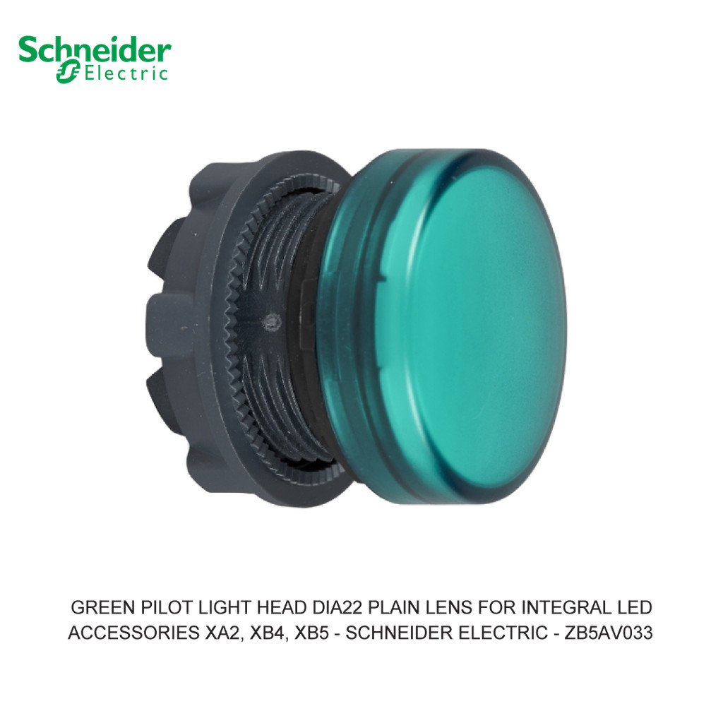 Jual GREEN PILOT LIGHT HEAD DIA22 PLAIN LENS FOR INTEGRAL LED ...