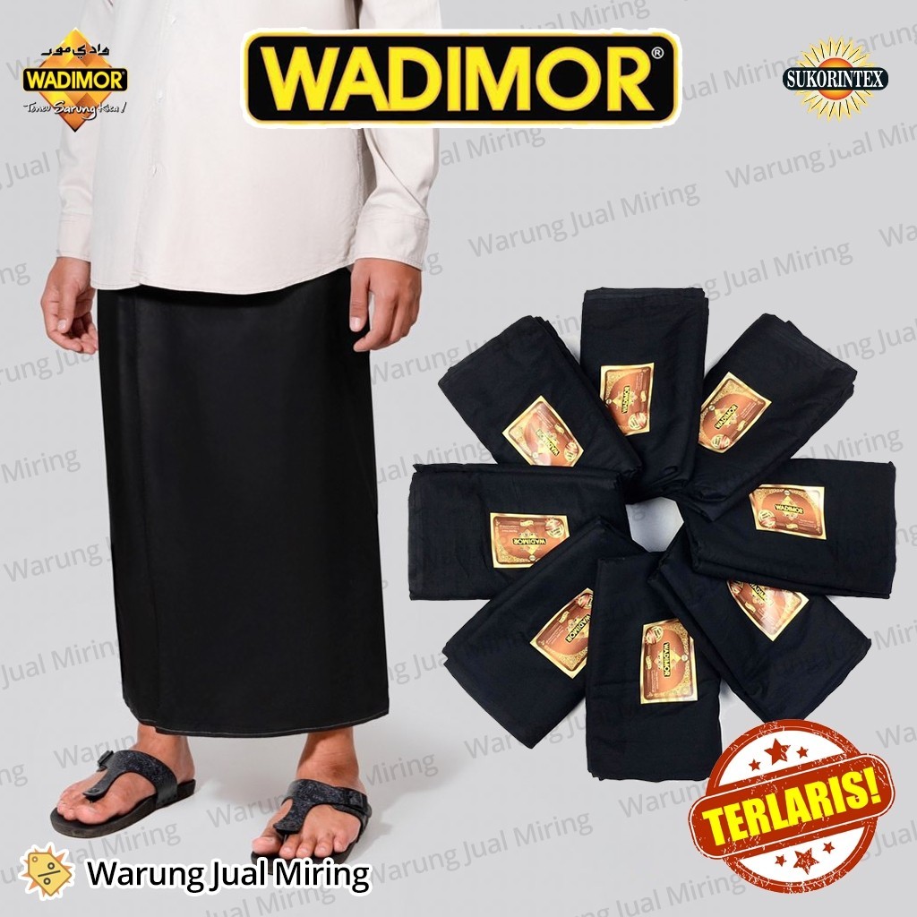 Sarung WADIMOR Kain Pelikat Siap Jahit Hitam Kelabu Putih Biru Merah Hijau Polos Cotton Classic Boleh Pilih Warna Muslim Men Sarong Samping Tenun Lebaran Sholat Ied Hari Raya Idul Fitri Harga Murah Borong Grosir Dewasa Pria Laki Lelaki Cowok Remaja Jumbo