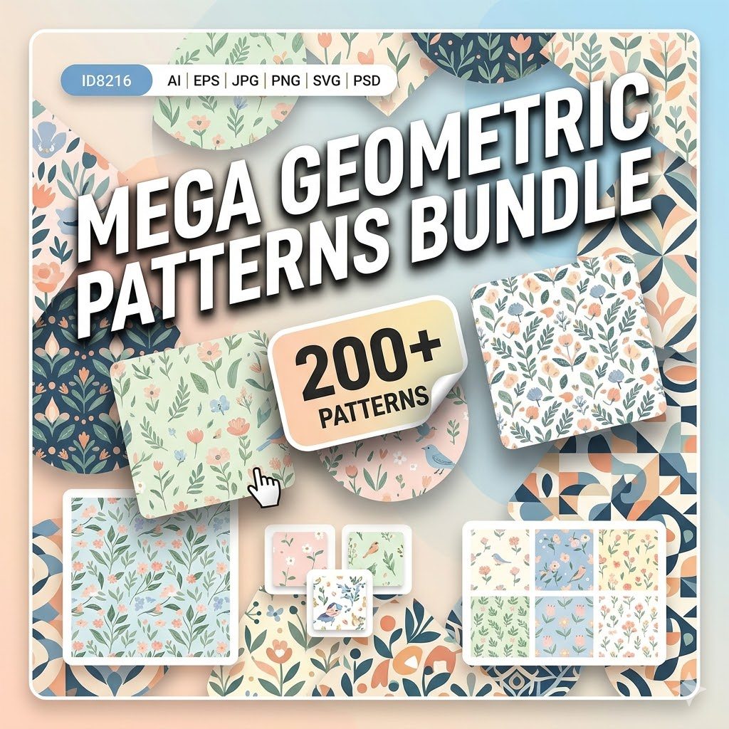 Jual ID8216 - Mega Geometric Patterns Bundle 2050400 | Shopee Indonesia
