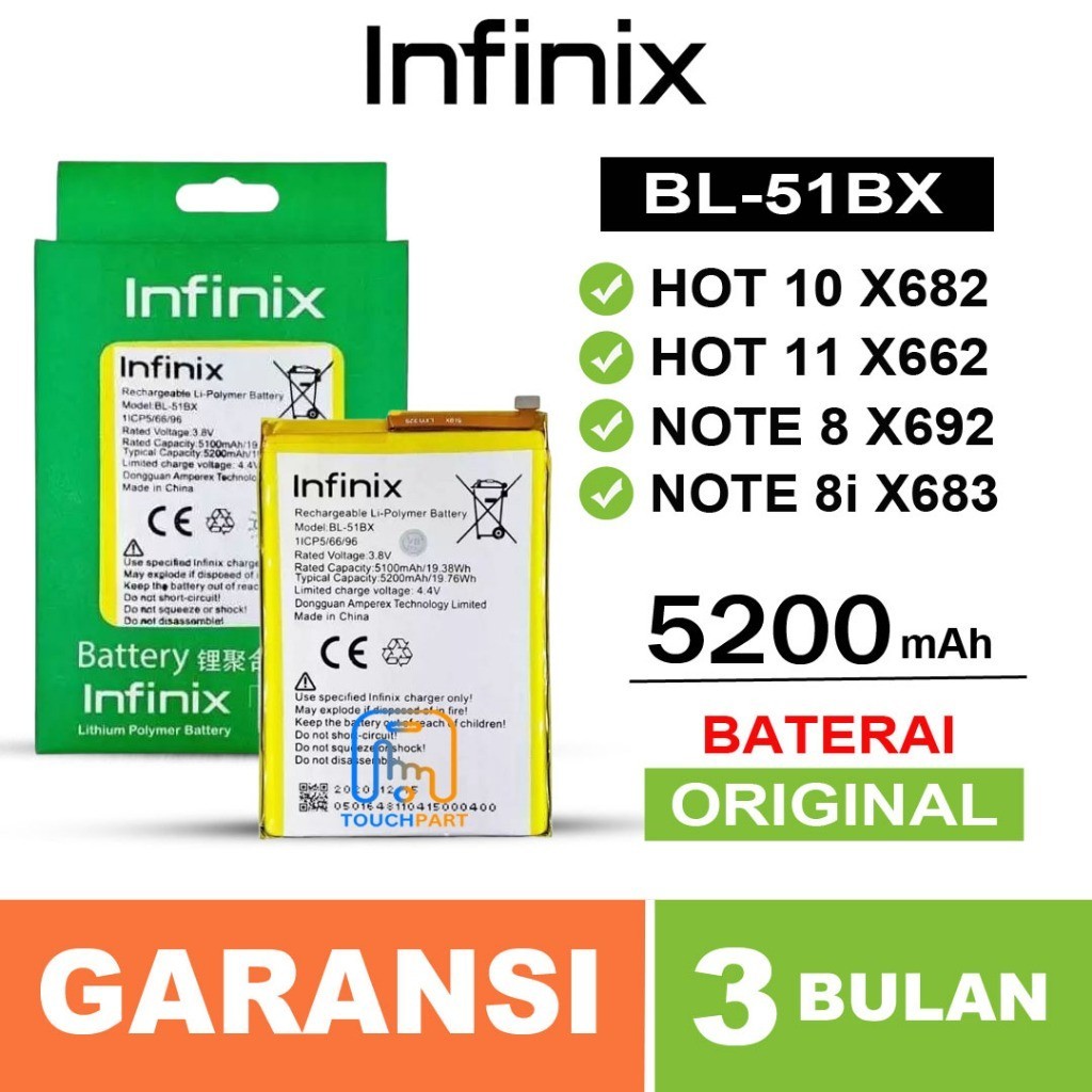 Jual BATERAI BATRE INFINIX HOT 10 X682 / HOT 11 X662 / NOTE 8 x692 ...
