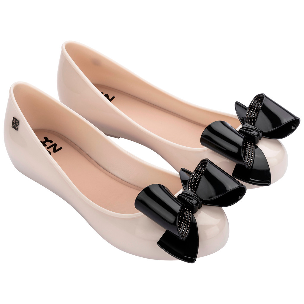 Jual Sepatu Flat Wanita Zaxy New Pop Icon Bow Fem Off White/Black ...