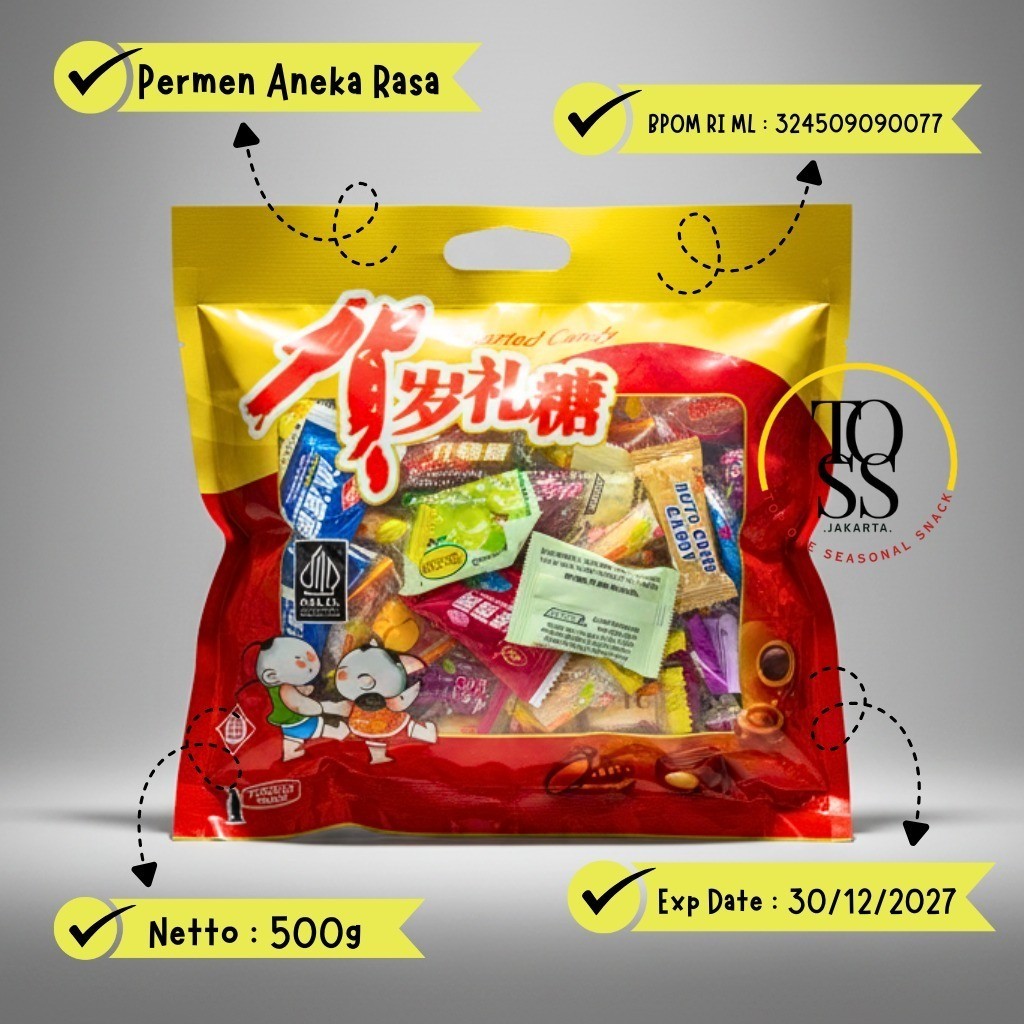 Jual Permen Mix Candy Bag Jumbo 500 Gr | Wajib Ada untuk Suguhan IMLEK ...
