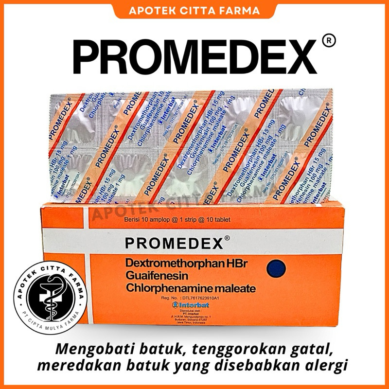 Jual PROMEDEX Per 1 Strip @ 10 Tablet - Obat Batuk Alergi | Shopee ...