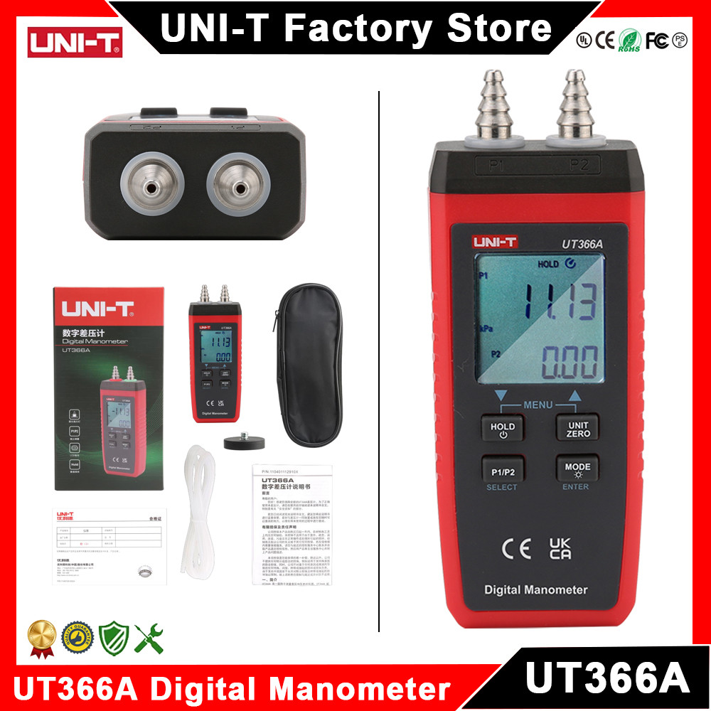 Jual UNI-T UT366A Manometer gital Surface Pressure fference Measurement ...