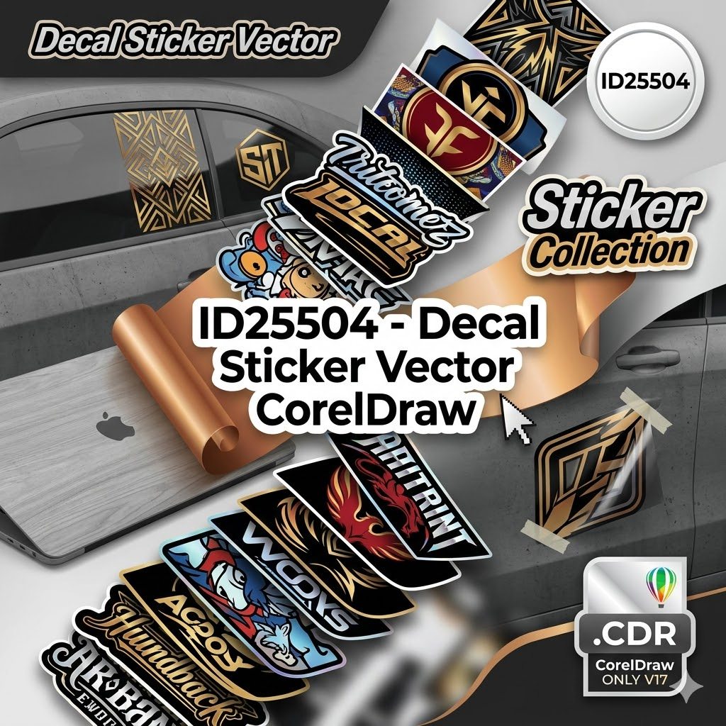 Jual ID25504 - Decal Sticker Vector CorelDraw | Shopee Indonesia