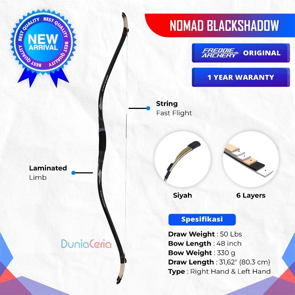Jual Busur Panah Horsebow Import Korea Nomad Black Shadow - Hitam ...