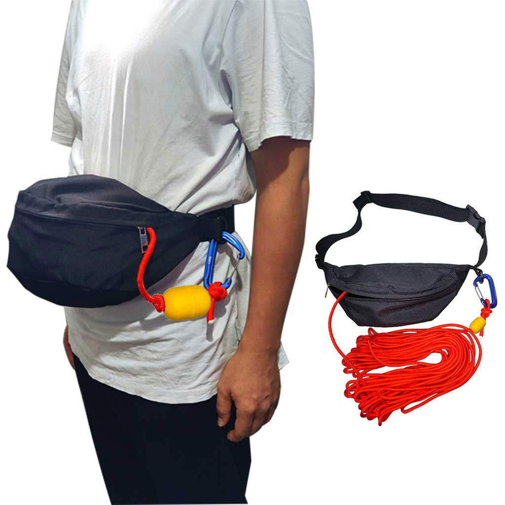 Jual Kayak Rescue Waist Throw Rope Bag Canoe Tow Tether Sea Kayaking ...