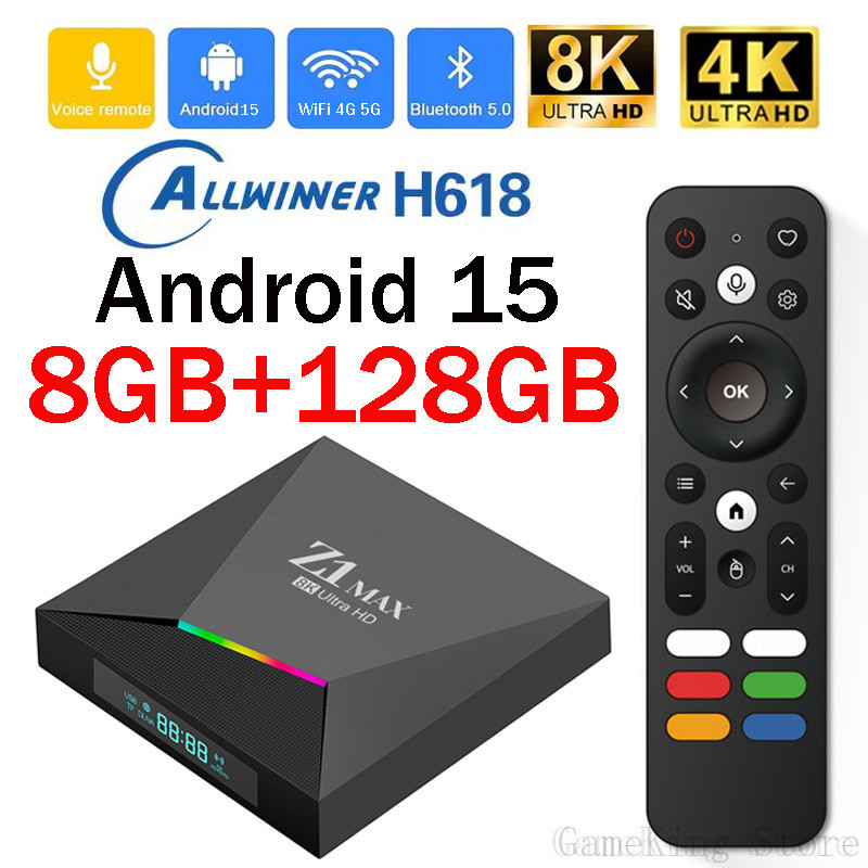 Jual android box 4g Android 15 iptv Z1 Max TV Box 4K 8K HD Allwinner ...